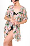 Pareo PlaJ Elbisesi Kimono Std Ananas Somon