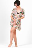 Pareo PlaJ Elbisesi Kimono Std Ananas Somon