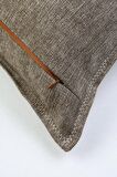 Etnik Vintage İşlemeli Dokuma Kırlent Kılıfı Boho Frame Kahve