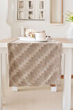 Jakarlı Masa Runner Zigzag Natural