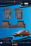 Kia Rio Hb 2005-2011 için 5,5D Carbon Style Havuzlu Paspas - TPE Malzeme