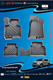 Kia Sportage lll 2011-2015 için 5,5D Carbon Style Havuzlu Paspas - TPE Malzeme