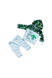 Unisex Bebek Yeşil Baskılı Uzun Kol 2li Takım 2682
