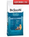 Dr.Sacchi Premium Sensitive Somonlu Yetişkin Kedi Maması 1 Kg AÇIK