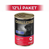 Challenge Sığır Etli Pate Köpek Konservesi 400 g (12 Adet)