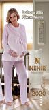 NEHİR 2020 Hamile Lohusa Pijama Sabahlık 3Lü Takım