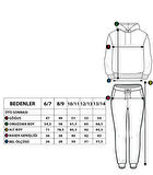 Toontoy Kız Çocuk Kanguru Cepli Kapüşonlu Eşofman Takımı