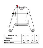 Toontoy Kız Çocuk Garnili Baskılı Sweatshirt