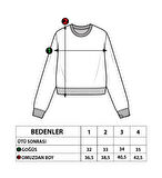 Toontoy Kız Çocuk Baskılı Balıkçı Yaka Pamuklu Sweatshirt