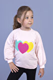 Toontoy Kız Çocuk Popıt Desenli Sweatshirt