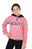 Toontoy Kız Çocuk Kapüşonlu Baskılı Sweatshirt