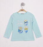 Toontoy Kız Çocuk Papatya Vazo Baskılı T-Shirt