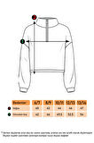 Toontoy Kız Çocuk Fermuar Detaylı Nakışlı Kadife Sweatshirt