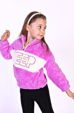 Toontoy Kız Çocuk Nakışlı Peluş Sweatshirt