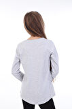 Toontoy Kız Çocuk Varaklı Enjoy Baskılı T-Shirt