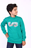 Toontoy Erkek Çocuk Kanguru Cepli Baskılı Sweatshirt