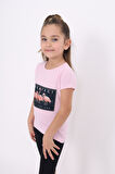 Toontoy Kız Çocuk Flamingo Baskılı Tişört