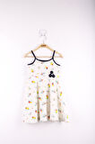Toontoy Kız Çocuk Çiçek Baskılı Elbise