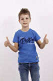 Toontoy Erkek Çocuk Flok Baskılı Örgülü Tişört