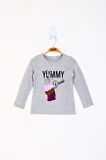 Toontoy Kız Çocuk Çevirmeli Pul Detaylı Sweatshirt