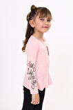 Toontoy Kız Çocuk Göğsü Pullu Fiyonklu Nakışlı T-Shirt