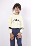 Toontoy Kız Çocuk Yıldızlı Dream Baskılı Sweatshirt
