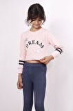Toontoy Kız Çocuk Yıldızlı Dream Baskılı Sweatshirt
