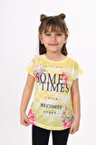 Toontoy Kız Çocuk Sometimes Baskılı Tişört