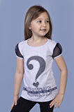 Toontoy Kız Çocuk Nakışlı Taş İşlemeli Tişört