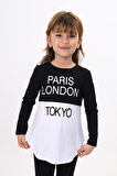 Toontoy Kız Çocuk Paris London Baskılı T-Shirt