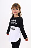 Toontoy Kız Çocuk Paris London Baskılı T-Shirt