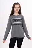 Toontoy Kız Çocuk Milan Baskılı Sweatshirt
