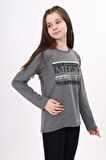 Toontoy Kız Çocuk Milan Baskılı Sweatshirt