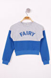 Toontoy Kız Çocuk Fairy Baskılı Garnili Sweatshirt