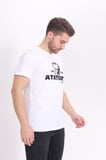 Toontoy Unisex Atatürk Baskılı Bisiklet Yaka Kısa Kollu Tişört