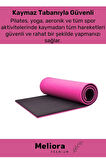 Taşıma Askılı Konfor Modeli Çift Taraflı Kaymaz Yoga Meditasyon Minderi Pembe Siyah Mat