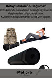 Taşıma Askılı Konfor Modeli Çift Taraflı Kaymaz Yoga Meditasyon Minderi Siyah Mat
