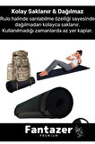 Dayanıklı Taşıma Askılı Konfor Modeli Çift Taraflı Kaymaz Yoga Meditasyon Minderi 16mm Siyah Mat
