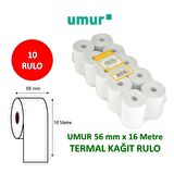 UMUR Yazar Kasa Pos Rulosu 56x16 (10 ADET)