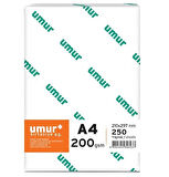 Umur Gramajlı Fotokopi Kağıdı A4 200Gr 250Li ve 10 adet Siyah Tükenmez 005782