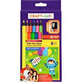 Craft And Arts Jumbo Neon Kuru Boya 6 Renk