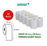 Umur Termal Pos Rulo 56mm x 30mt - 10 Adet