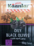 Kaanlar Doğal Salamura Yağlı Siyah Zeytin 10 kg Teneke  (291-320)