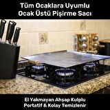Ocak Üstü Ahşap Kulp Yufka Gözleme Ekmek Katmer Hamur Için Portatif Izgara Kamp Piknik Pişirme Sacı