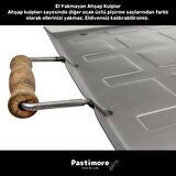 Ocak Üstü Ahşap Kulp Yufka Gözleme Ekmek Katmer Hamur Için Portatif Izgara Kamp Piknik Pişirme Sacı