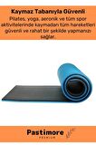 Taşıma Askılı Konfor Modeli Çift Taraflı Kaymaz Yoga Meditasyon Minderi Mavi Siyah Mat