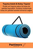 Taşıma Askılı Konfor Modeli Çift Taraflı Kaymaz Yoga Meditasyon Minderi 16mm Mavi Siyah Mat