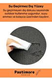 Taşıma Askılı Konfor Modeli Çift Taraflı Kaymaz Yoga Meditasyon Minderi 16mm Mavi Siyah Mat
