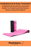 Taşıma Askılı Konfor Modeli Çift Taraflı Kaymaz Yoga Meditasyon Minderi Pembe Siyah Mat