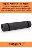 Taşıma Askılı Konfor Modeli Çift Taraflı Kaymaz Yoga Meditasyon Minderi Siyah Mat
